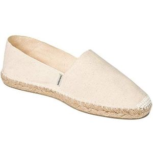 weltenmann Formentera – Klassieke Slip-on Espadrilles van Katoen met Schoenenzak, Sand, 43, Handmade in Spain
