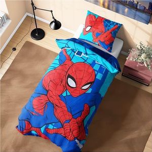 Marvel - Spiderman - Dekbedovertrekset - Blauw - Eenpersoons