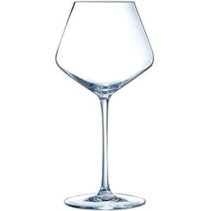 CRISTAL D'ARQUES Éclat Paris - Ultime Collection - Doos van 6 glazen met kristallijne stengel 42cl - Briljantie, Hoge Duurzaamheid, Volledige Transparantie - Ideaal voor Jonge Wijnen