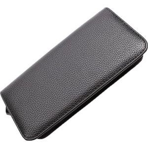 Professionele Salon Schaar Tas, Professionele Lederen Kappers Schaar Gereedschapstas, Gebruikt om Kam Kappers Gereedschap op Te Slaan(Zwart) (22 cm x 10 cm)