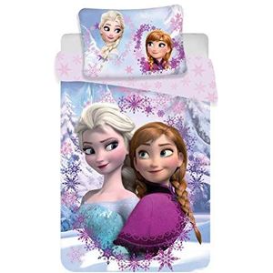 Disney - Frozen Anna Elsa - Dekbedovertrekset - Katoen - 140 x 200 cm - Eenpersoonsbed