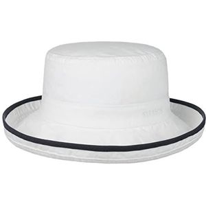 Stetson Lonoke Delave Zomerhoed Dames/Heren - zomer hoed vrije tijd zonnehoed met paspelrand voor Lente/Zomer - XS (52-53 cm) wit