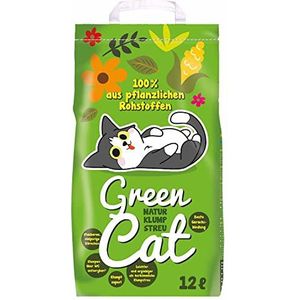 Green Cat / De groene kat natuurlijke klompstrooisel kattenbakvulling 8X 12L (96L)