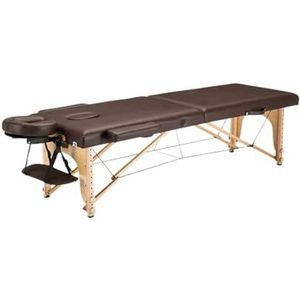 CQCCQ In hoogte verstelbaar opvouwbaar schoonheidsmassagebed Professioneel schoonheidsmassagebed met hoofdgat Tatoeagebed Therapiebed, for spa-salon Tatoeage- en schoonheidsbehandelingen(Brown,185x60x