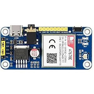 A7670E LTE Cat-1 hoed voor Raspberry Pi, multi-band ondersteuning, 2G GSM/GPRS, waardoor LTE Cat-1/2G communicatie en LBS-positionering mogelijk is