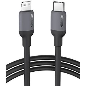 UGREEN USB C naar Lightning-kabel Power Delivery MFi Certified Fast Charger Datakabel Compatibel met iPhone 13 Pro Max 12 11 Mini XS X 8 Plus SE, MacBook Pro Thunderbolt 3 Air iPad Mini 1M (zwart)