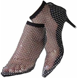 Glittery Stretchy Net Schoenen Ultra Comfortabele Glanzende Gem Mesh Hoge Hakken Schoenen Voor Vrouwen (Color : 2, Size : 36 EU)
