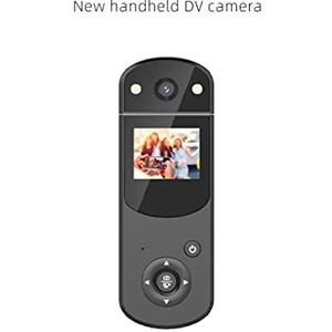 1080P Action Camera, multifunctionele handheld DV Digitale camera, roteer de selfie lens recorging MP3-speler camera(Color:Nero)