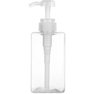LCKJLJ 650ml vierkante heldere fles vloeibare zeep geklopte mousse punten bottelen shampoo lotion douchegel pomp flessennding zeepdispenser (kleur: transparant-100ml)