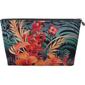 RLDOBOFE Toilettas voor dames en heren, Dopp-kit, reismake-uptas, Hawaiiaans traditioneel ontwerp, make-up organizers, make-uptas, Zilver, Eén maat