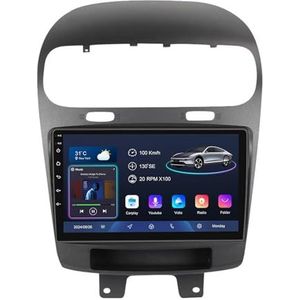 Android 14 9 Inch Touchscreen Autoradio 2 Din voor Dodge Journey 2011-2020 met CarPlay & Android Auto Stuurbediening GPS Navigatie AHD Backup Camera Bluetooth (YS10 (2+32G))