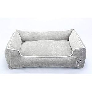 Zhexundian Pet Bed for Small Medium Large Dog Crate Pad, vochtig Bottom For All Seasons, Puppy Dog House, Deluxe Soft Bedding (Color : Gray, Size : L 60X45X18CM)