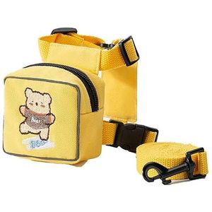 Huisdier rugzak voor honden puppy tas met harnas kraag huisdier harnas met riem set huisdier snack tas voor kleine grote huisdier outdoor reizen (kleur: gele beer, maat: 26)