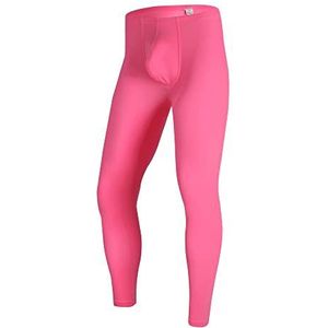 YUFEIDA Lange onderbroeken voor heren, met zachte tailleband, transparante broek, ondergoed, panty, leggings, A#Rose, XL