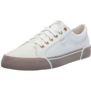 Keds Jump Kick Sneaker voor dames, Witte Taupe Bumper Foxing, 40 EU