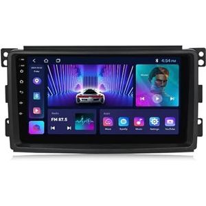 9 Inch HD Touch Screen Android 12 Autoradio Voor Benz Smart 2006-2009 - Ondersteuning Draadloze CarPlay/Android Auto/Spiegellink/RDS/WiFi/Bluetooth/GPS Navigatie Achteruitrijcamera (Size : M400S - 8