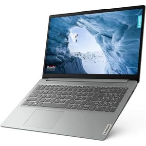 Lenovo IdeaPad 1 Gen 7 - Notebook 39,6 cm (15,6 inch) FullHD (Intel Core i5-1235U, 16 GB RAM, 512 GB SSD, Intel Iris Xe Graphics, zonder besturingssysteem), grijs - Spaans QWERTY-toetsenbord