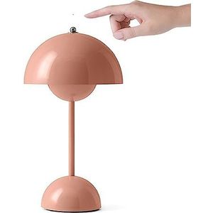 Flowerpot Lamp,Mushroom Table Lamp,LED Touch Dimmable Flowerpot Table Lamp,Table Lamp With 3 Brightness Modes,Decorative Retro Desk Lamp for Bedroom,Office,Bars,Restaurants Pink