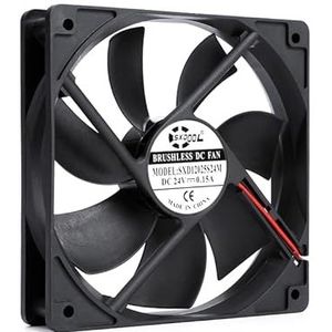 24V 120mm koelventilator computerventilator 12cm pc-ventilator DC 2P 12025 0,15A 2200RPM Koeler 120x120x25mm borstelloze ventilator