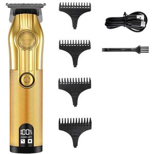 Tondeuse voor mannen, tondeuses professionele kappersmachines elektrische tondeuse precisie stalen mes haarsnijmachine (goud 601)