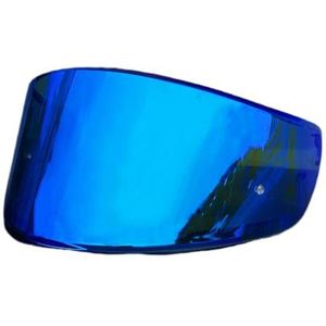 Motorhelm vizier lens, Helmvizier, FF801 Motorhelm Schilden Lens for LS2 FF397 Vizier Vervangende Zonnebrandcrème Winddicht Cascos Accessoires (Zwart - Alleen for gebruik overdag)(Revo Deep Blue-day U