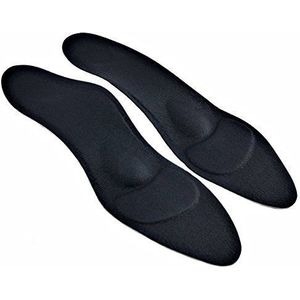 Green-Feet Orthopedische dames comfort schoeninlegzolen zwart voor hoge hakken, pumps en hakschoenen, 1,8 mm dunne inlegzolen tegen verzonken voet en spreidvoet (36)