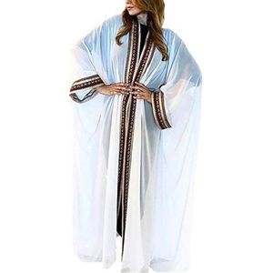 YouKD Zomer Geborduurd Bloemen Lang Vest Bohemian Kimono Strand Badpak Cover Up Plus Size Jurk voor Dames