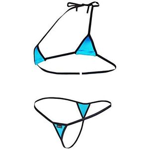 Sohimary 227 Dames String Tanga Thong Bikini XS S M 32 34 36 38 Blauw