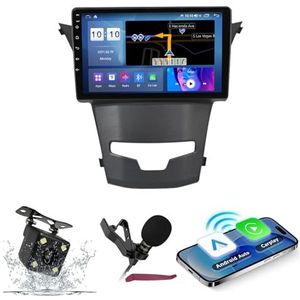 Android 14 Auto Stereo Navi voor Ssangyong Korando (2013-2017) 9 ""QLED-scherm Autoradio met draadloze carplay Android Auto GPS Navigatie met Bluetooth 5.0 HIFI FM 5G-WiFi SWC RDS MIC,M200s