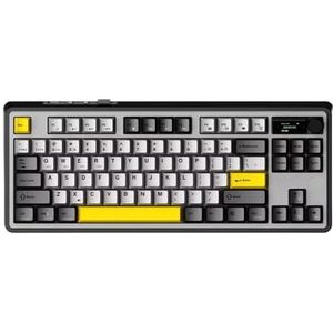 QPSJXN Aangepast mechanisch toetsenbord met magnetische schakelaars met drie hot-shooting modi (grijs)