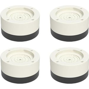 Meubelverhogers Cilindrische bankverhogers Kunststof meubelverhogers 4-delige bedverhogers Verhoogd apparaat Zware tafelliften, bruin/wit/grijs(White,3.5cm)