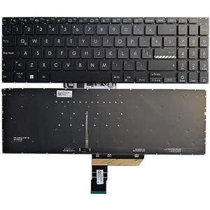 Voor ASUS15 15Pro M3500 M3500Q M350 Latijns SP Spaans/VS/Russisch/Toetsenbord met achtergrondverlichting Zilver/Zwart 560XUA00/560WC800(Black LA)