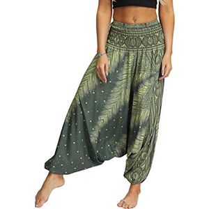 AviviRuth Casual losse bedrukte broek voor dames, boho, baggy, zigeuner, hippie, yoga harembroek, one size