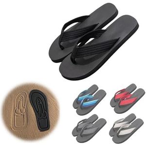 Verborgen Flops, Zomer Strand Comfort Antislip Sandaal, Spoof Strand Flip Flops, Grappige Voetafdruk Slippers, Strandfeest Straf Rekwisieten(Color:Black,Size:11-11.5 Women/9-9.5 Men)