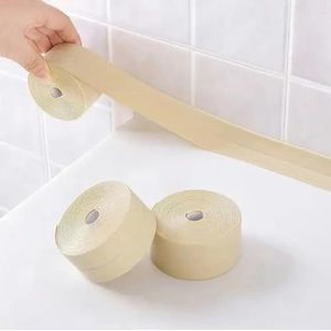 PVC waterdichte muursticker zelfklevende gootsteen kachel crack strip keuken badkamer badkuip hoekkit strip nieuwe stijl-2,2 cm-beige-320CM