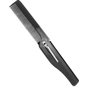 Opvouwbare baardkam | Opvouwbare fijne haarkam - -reiskam met zakclip, baardtrimmerkam, herenverzorgingskam voor thuis, op reis Huasean