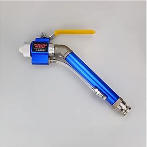 Hogedrukreinigerpistool, Pneumatisch Spuitpistool Cementmortel Waterdicht En Vuurvast Verfspuitpistool Real Stone Paint Pneumatisch Spuitpistool(Blue,Curved gun)