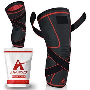 Kniebrace compressiemouw met riem voor ondersteuning en pijnverlichting voor meniscusscheuren, artritis, hardlopen, basketbal, MCL, crossfit, joggen en herstel na chirurgie voor mannen en vrouwen