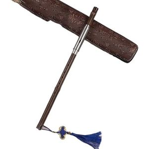 Beginner Bamboefluiten Bawu Carving Dragon Patroon G/F/C/bB Key Tone Chinees Muziekinstrument Oude Bamboefluit(C,No)