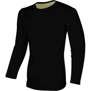 Bikers Gear Motorshirt Kevlar - Beschermend motorshirt Gepantserd Shirt Heavy GSM Dupont™ Kevlar® Aramide met beschermende Ce motorpantser, Zwart, M