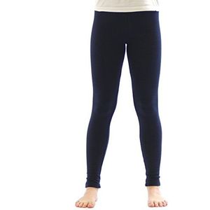 YESET Thermo-meisjeslegging, fleece broek, lange leggings, katoen, donkerblauw, 110 cm