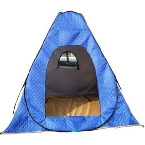 Kampeertent Outdoor kampeerbenodigdheden Winter opvouwbare snel openende poncho viskatoenen tent Kampeer tent (Color : White blue L B)