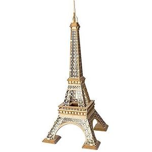 Robotime 3d-puzzel Eiffeltoren 23 Cm Hout Naturel 122-delig