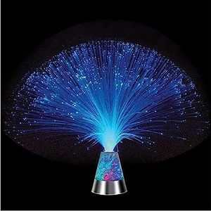 Wedhapy Kleur Veranderende Fiber Lamp Fiber Optic Light Kleur Veranderende Sensorische Fiber Optic Night Lamp met Kegel Base Geen Batterij