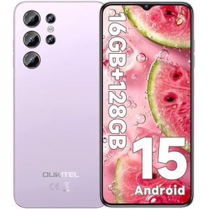 OUKITEL C1 Smartphone Android 15, 16 GB + 128 GB/1 TB mobiele telefoon 2025, 6,52 inch HD+ mobiele telefoons, 5150 mAh mobiele telefoons en smartphone 4G, 13 MP + 5 MP, Octa Core, Dual SIM 3 sleuven