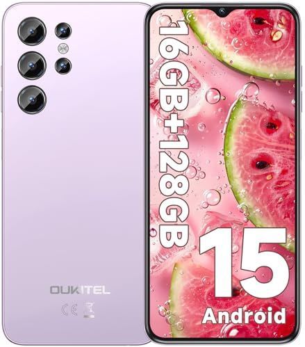 OUKITEL C1 Smartphone Android 15, 16 GB + 128 GB/1 TB mobiele telefoon 2025, 6,52 inch HD+ mobiele telefoons, 5150 mAh mobiele telefoons en smartphone 4G, 13 MP + 5 MP, Octa Core, Dual SIM 3 sleuven