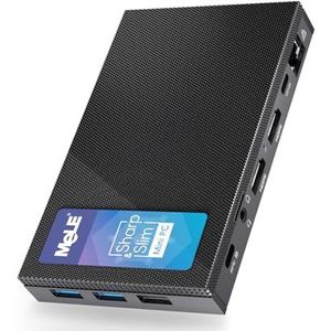 MeLE Fanless Mini PC 4C N100 16GB 512GB, Ventilatorloze Micro PC Geen OS, Ondersteunt Linux/Ubuntu/Windows 11, HDMI/USB-C PD3.0/Gigabit Ethernet - Voor IoT, Kantoor, Industrieel
