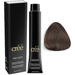 Créé Professional Permanent Hair Color met Keratine en Ceramiden - Voor Langdurige Kleuring, Gezond en Sterk Haar - Premium Kwaliteit en Voedende Formule 100ML (Intense Ash Dark Blond - 6.11)