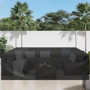 Grote tuinmeubelhoezen, waterdichte tuinmeubelhoezen, 250 x 150 x 100 cm, zwart, hoes voor buiten, tuin, terras, 600D Oxford-stof, anti-uv, winddichte buitenbeschermhoes