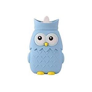 DieffematicRSD Warmwaterkruik Waterinjectie warmwaterzak mini flanellen set explosieveilige warmwaterzak cartoon verdikte mooie warme handschat (Color : Blue)